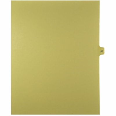 Mark Maker - Onglet d'index Legal - 1/15 - 82 - hauteur de l'onglet 11 po (279,40 mm) x largeur de l'onglet 8,50 po (215,90 mm) - format lettre - Tab(s) Chamois Papier, Mylar - 10% Recyclé - Pré-imprimé, Renforcement de Mylar, Laminées, Non perforé - 25 / Unit&eacu 25/Pk Mylar lettre Intercalaire