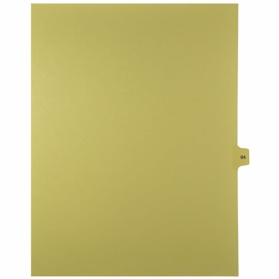 Mark Maker - Onglet d'index Legal - 1/15 - 84 - hauteur de l'onglet 11 po (279,40 mm) x largeur de l'onglet 8,50 po (215,90 mm) - format lettre - Tab(s) Chamois Papier, Mylar - 10% Recyclé - Pré-imprimé, Renforcement de Mylar, Laminées, Non perforé - 25 / Unit&eacu 25/Pk Mylar lettre Intercalaire