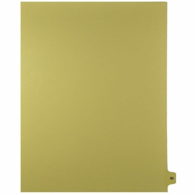Mark Maker - Onglet d'index Legal - 1/15 - 90 - hauteur de l'onglet 11 po (279,40 mm) x largeur de l'onglet 8,50 po (215,90 mm) - format lettre - Tab(s) Chamois Papier, Mylar - 10% Recyclé - Pré-imprimé, Renforcement de Mylar, Laminées, Non perforé - 25 / Unit&eacu 25/Pk Mylar lettre Intercalaire