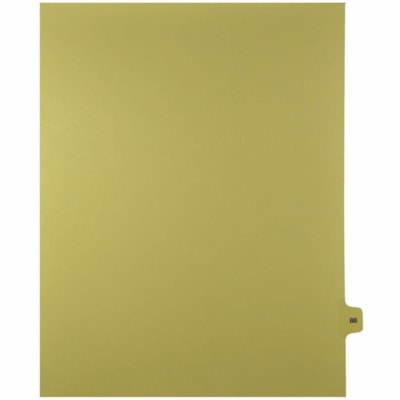 Mark Maker - Onglet d'index Legal - 1/15 - 88 - hauteur de l'onglet 11 po (279,40 mm) x largeur de l'onglet 8,50 po (215,90 mm) - format lettre - Tab(s) Chamois Mylar, Papier - 10% Recyclé - Pré-imprimé, Renforcement de Mylar, Laminées, Non perforé - 25 / Unit&eacu 25/Pk Mylar lettre Intercalaire