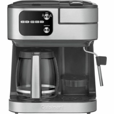 Cuisinart Coffee Center Barista Bar 4-In-1 Coffeemaker - Programmable - Water Filter - 2.13 L - 10 Cup(s) - Multi-serve - Coffee Strength Setting - K-Cup Pod/Capsule Brand - Timer - Silver, Stainless Steel - Metal, Stainless Steel Body - Glass Carafe - Charcoal Filter  