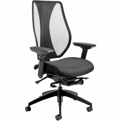 ergoCentric Chair - Mesh Seat Material - Black Back Color - Mesh Back Material - Black Frame Color - Fabric, Mesh BLK FABRIC SEAT 