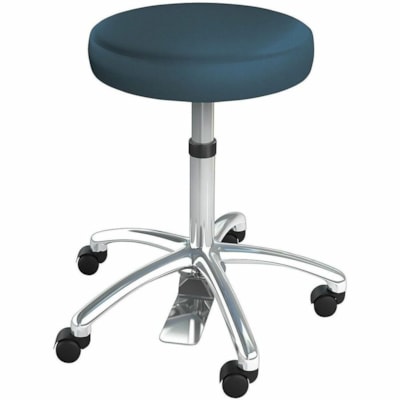 ergoCentric healtHcentric Ultimate Medical Stool IC+ SAPPHIRE SEAT  CHROME BASE SEAMLESS UNDER SEAT  SEAL