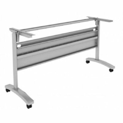 Heartwood Training Table Base for 72" Tops - 28.8" (731.52 mm) Height x 58" (1473.20 mm) Width x 20" (508 mm) Depth - Training - Assembly Required - Metallic, Powder Coated Silver - Steel METALLIC FINISH BASE FOR 60" OR 72" TOPS