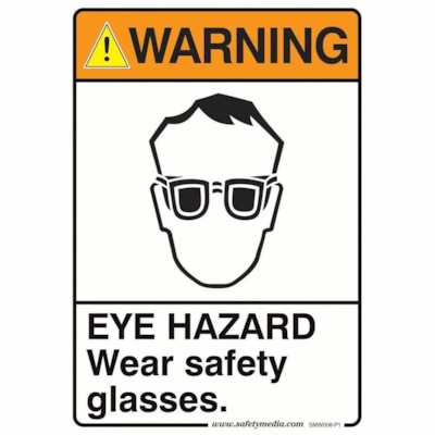 Eye Risk Sign Safety Media Safety Warning Sign, Eye Hazard Warning, 7