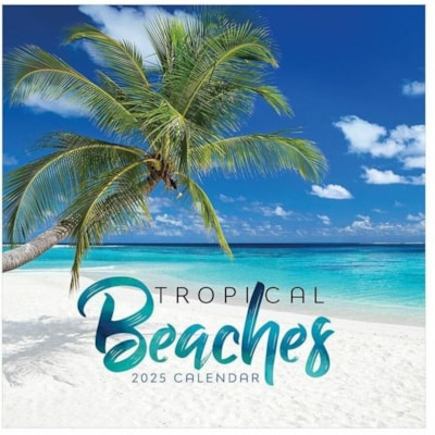 TF Publishing 2025 Tropical Beaches Wall Calendar - Standard - 12 Month - January 2025 - December 2025 - 12" x 12" Sheet Size - Wall Mount - PaperMonthly Grid, Printed, Monthly Calendar  