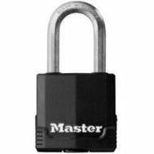 Master Lock Magnum Padlock - Keyed Different - Cut Resistant, Weather Resistant, Dirt Resistant, Pick Resistant, Pry Resistant - Gray BLACK COV 48MM RUST RSIST BODY BORON-CARBIDE SHACKLE