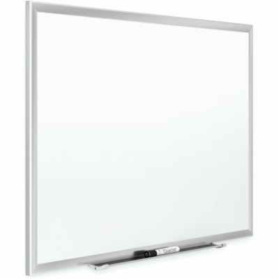 Quartet Classic Premium Porcelain Board, Silver Aluminum Frame, 6' x 4' - 48" (1219.20 mm) Width x 72" (1828.80 mm) Height - White Porcelain Surface - Silver Aluminum Frame - Horizontal/Vertical - Magnetic - Durable, Scratch Resistant, Dent Resistant, Stain Resistant, Ghost Resistant, Easy to Clean, FULL LENGTH MARKER RAIL MOUNT- ING BRACKETS QUARTET