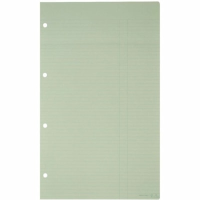 Mark Maker Litigation Loose Leaf Papers - 100 Sheets - Ruled Front Ruling - 4 Hole(s) - Legal - 8 1/2" (215.90 mm) x 14" (355.60 mm) Sheet Size - Green Paper - Hole-punched - 100 / Pack 100 Shts Trial/Court/Real Est. 8.5x14 4-holes  Horz