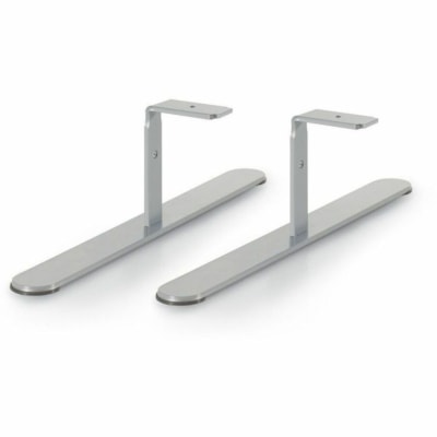 Global Double Flat Foot Kit for Ionic Panel System - 20" (508 mm) Width x 2" (50.80 mm) Depth x 6" (152.40 mm) Height - Tungsten - 1 Unit  