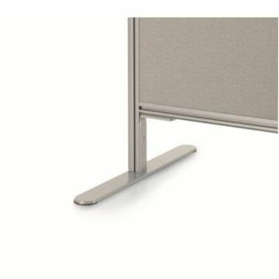 Offices To Go Single Flat Foot Kit for Ionic Panel System - 20" (508 mm) Width x 2" (50.80 mm) Depth x 6" (152.40 mm) Height - Freestanding - Tungsten  