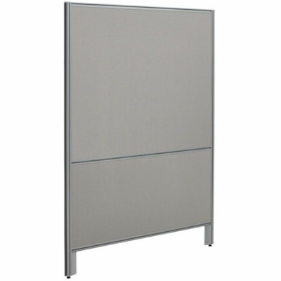 Offices To Go OTG | 48" Panel - Fabric Top and Bottom - 48" (1219.20 mm) Width x 66" (1676.40 mm) Height x 1.30" (33.02 mm) Depth - Black Aluminum Frame - Fabric - Lola Black, Tungsten LOLA  BLACK 