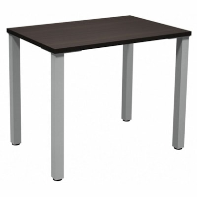 HDL Innovations Table Desk - 29" (736.60 mm) Height x 36" (914.40 mm) Width x 24" (609.60 mm) Depth - Band Edge - Material: Laminate, Metal - Evening Zen Table Top - Edge Banding - For Commercial, Computer EVENING ZEN/SIL 2" OFFSET LEGS 36"WX24"DX29"H PACK IN 3 BOXES