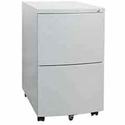 HDL Metal Mobile Pedestal - for File - Legal, Letter - Mobility, Locking Drawer, Ball Bearing Slide, Full Drawer Extension - Titanium - Metal 2 FILE DRAWERS FOR LETTER OR L 15 1/2" W X 22 1/2" D X 27" H