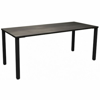 HDL Innovations Table Desk - 29" (736.60 mm) Height x 71" (1803.40 mm) Width x 29.5" (749.30 mm) Depth - Band Edge - Material: Metal - Finish: Gray Dusk - Laminate Table Top - Edge Banding, Leveler, Eco-friendly - For Commercial, Business, Office, Dorm Room, Home Office, Computer GREY DUSK/BLACK 2" OFFSET LEGS 72"WX30"DX29"H PACK IN 4 BOXES