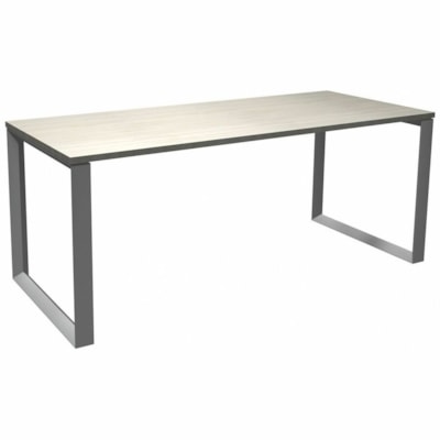 HDL - Bureau Innovations - Tissu: Métal, Stratifié - Finition: Stratifié - Table Top Bois d'hiver - Pour Chambre de résidence, Cabine, Entreprise, Bureau, Commercial, Bureau à domicile, Ordinateur WINTER WOOD W/SILVER LOOP LEGS 72"WX30"DX29"H PACK IN 4 BOXES