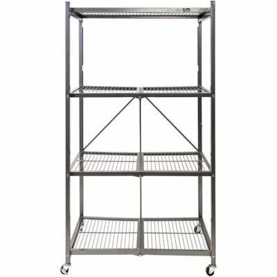TygerClaw - Étagère de rangement LCD86127FR - 4 étagères - 4 Rangée(s) - Robustes, Pliable, Robuste, Résistant à la rouille, Roulettes blocables - Acier enduit en poudre, Polyester rage Unit 