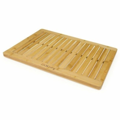 BIOS Living Bamboo Shower Crate Mat - Bathroom - 23.62" (600 mm) Length x 15.75" (400 mm) Width - Modern - Bamboo - 1 / Unit  