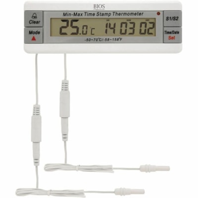 BIOS Professional - thermomètre numérique 120SC - 58 °F (-50 °C) à 158 °F (70 °C) - Alarme, Indicateur de batterie faible, Fonction mémoire - Pour Entrepôt frigorifique  