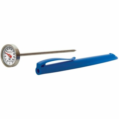 BIOS Living Analog Thermometer - 0.4°F (-18°C) to 230°F (110°C) - Calibrated, Food-safe - For Meat, Food, Fish - Blue, Yellow, Red, Green, White CELCIUS ONLY DISPLAY OF 15 ASST COLOURS