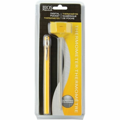 BIOS Professional Digital Pocket Food Thermometer with Calibration - 40°F (-40°C) to 446°F (230°C) - Water Resistant, Portable, Durable - For Kitchen, Cooking DURABLE STEEL 5  /12.5CM STEM NSF APPROVED