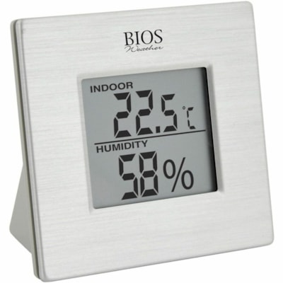 BIOS Weather Hygromètre-thermomètre numérique d'intérieur - Plage de températures acceptée, Humidité - Fixation Murale, Bureau -50C TO 70C / -58F TO 158F MIN/MAX TEMPéRATURE & HUMIDITé
