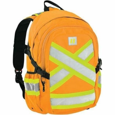 Forcefield Signal Carrying Case (Backpack) Notebook - Orange - Water Resistant - Synthetic Body - Reflective X - Shoulder Strap, Chest Strap - 20" (508 mm) Height x 11.50" (292.10 mm) Width x 6.50" (165.10 mm) Depth - 32 L Volume Capacity - 1 Unit HEAVY DUTY  REFLECTIVE LARGE MAIN STORAGE POCKET