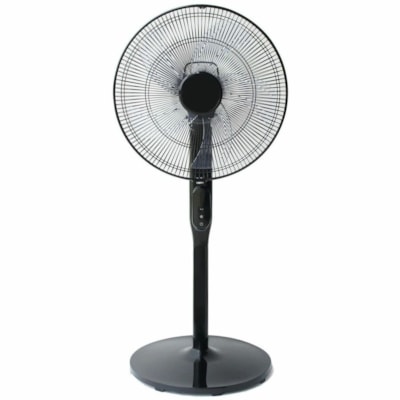 Ecohouzng Pedestal Fan - 3 Speed - Remote - 51.10" (1297.94 mm) Height x 16" (406.40 mm) Width x 16.10" (408.94 mm) Depth - Plastic - Black an with Remote 