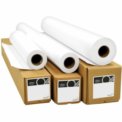 dtec - Papier photo 72347 - 36 po (914,40 mm) x 100 pi (30,48 m) - 67 lb (30390,69 g) Poids de Base - 200 g/m² Grammage - Brillant - Revêtement - Blanc - 1 / Unité 36" X 100'   8MIL / 200GSM 1 ROULEAU PAR BOîTE