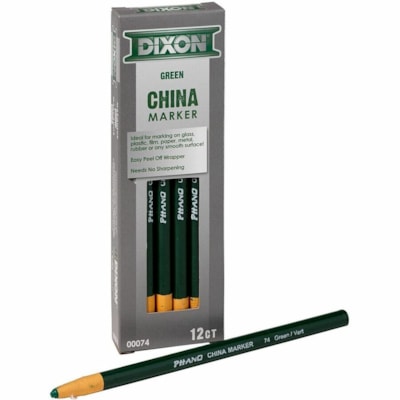 Dixon Phano China Markers - Green - 0.5 mm Green Lead - 1 Dozen  