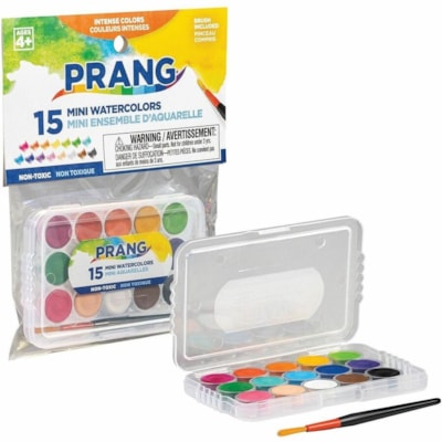 Prang Mini Watercolor Set, Multi-Color - 15 Color(s) - Multicolor - 1 / Unit 15 VIBRANT SHADES 