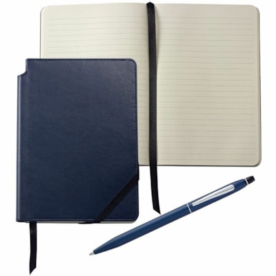 ENS. STYLO CROSS ET CARNET BLEU MINUIT  BOÎTE-CADEAU 