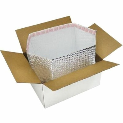 PAC Insulated Bubble Box Liners, 15-3/4" x 13" x 8" , Case of 100 - 13" (330.20 mm) Width x 15.75" (400.05 mm) Length - Lightweight, Strong, Peel & Seal Closure - 100 / Case FOR BOX SIZE 8X8X8 METALIC BUBBLE BOX LINERS