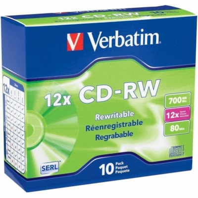 CD-RW HAUTE VITESSE 700 MO VITESSE D'ÉCRITURE DE 4X À 12X RÉINSCR. 1 000 FOIS  EMB. 10 1