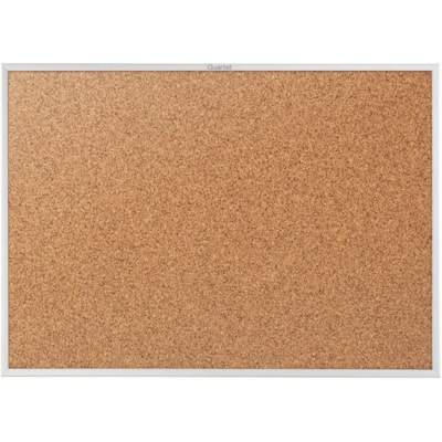 Quartet Standard Cork Bulletin Board, Aluminum Frame, 8' x 4' - 48" (1219.20 mm) Board Height x 96" (2438.40 mm) Board Width - Brown Cork Surface - Durable, Heavy-gauge, Self-healing - Silver Aluminum Frame - 1 / Each HEAVY GUAGE ANODIZED ALUMINUM FRAME WIDTH 1 1/4" QUARTET