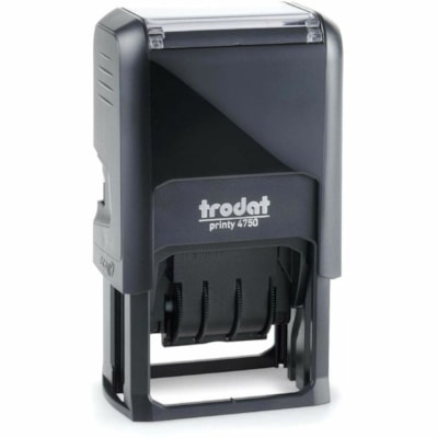 Printy Self-inking Stamp - Date StampPlastic - Recycled - 1 Each RED/BLUE PAD 