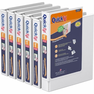 1"  8.5x 5.5 View Bndr  6 PK-W hite 
