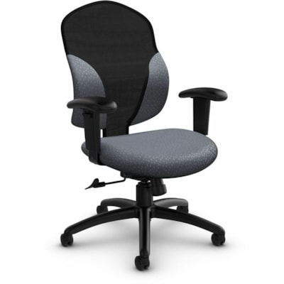 Global Tye Chair - Black Mesh Back - Mid Back - 5-star Base - Fabric  