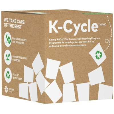 K-Cycle - Étui de rangement - External Dimensions : largeur de 9,8 po (247,65 mm) x profondeur de 9,8 po (247,65 mm) x hauteur de 9,7 po (246,38 mm) - Pour Tasse, Expédition - Recyclé KCUP CAPACITY 175 9.75 X 9.75 X 9.75