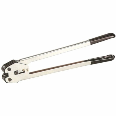 Crownhill 1/2" Polyester Strapping Sealer - Black, Silver - 2 lb (907.18 g) - Heavy Duty, Heat Treated, Wear Resistant, Rugged, Serrated - 1 Piece  