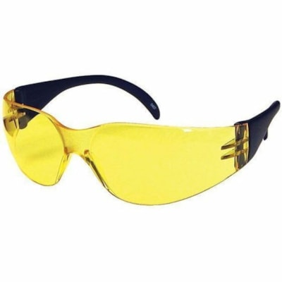 CeeTec Safety Glasses - Recommended for: Eye - Standard - Ultraviolet Protection - Rubber, Polycarbonate - Yellow - Yellow, Amber Lens - Impact Resistant, Scratch Resistant, Lightweight, Wraparound Design, Comfortable - 1 / Unit LENS  RUBBERIZED TEMPLES CSA