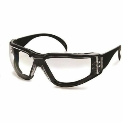 CeeTec Safety Glasses - Recommended for: Eye - One Size Size - Dust, Dirt, Debris, Impact, Ultraviolet, Airborne Particle, Fog, UVA, UVB Protection - Rubber, Polycarbonate, Foam - Translucent - Clear Lens - Black Frame - Wraparound Design, Rugged, Durable, Impact Resistant, UV Resistant, Scratch Res AF LENS  WITH FOAM CARRIER DUST AND DEBRIS PROTECTION