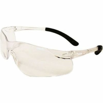 SenTec Safety Glasses - Recommended for: Eye - One Size - Ultraviolet, Impact Protection - Polycarbonate, Rubber - Translucent - Clear Lens - Scratch Resistant, Lightweight, Wraparound Design, Durable, Rugged, Comfortable, Impact Resistant - 12 / Box LENS  RUBBERIZED TEMPLE TIPS CSA