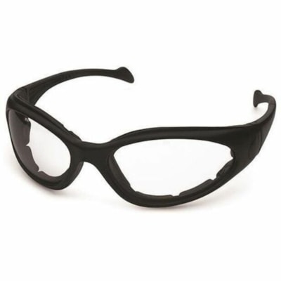 SandViper Safety Glasses - Recommended for: Eye - Standard Size - Wind, Dust, Debris, Ultraviolet, Fog, Abrasion Protection - Memory Foam, Polycarbonate - Translucent - Clear Lens - Black Frame - Secure Fit, UV Resistant, Anti-fog, Abrasion Resistant, Breathable - 12 / Box LENS  W/FOAM SPATULA TEMPLE AND STRAP  CSA
