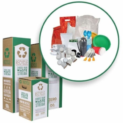 TerraCycle Storage Case - External Dimensions: 15" (381 mm) Width x 15" (381 mm) Depth x 42" (1066.80 mm) Height - Green - For Dining Disposable, Plastic Container/Bag, Non-coated Paper Packaging, Packaging, Coffee Capsule - Recycled BOX DIMENSIONS: 15 X 15 X 40 