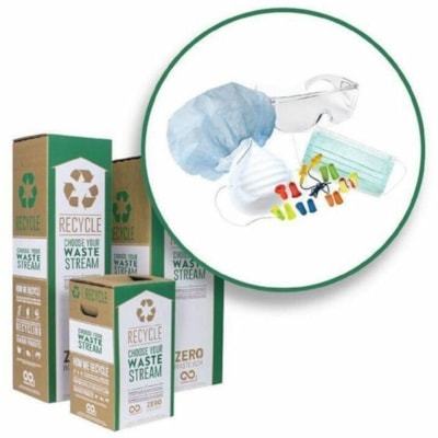 TerraCycle - Conteneur à déchets 357 - Autoportant - hauteur de 18 po (457,20 mm) - Marron, Vert - 1 BOX-SAFETY EQUIPMENT AND PROTECTIVE GEAR
