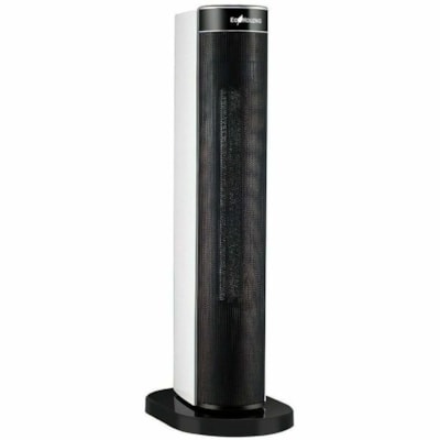 Ecohouzng - Ventilateur sur pied ECH30037HE - diamètre du ventilateur 23 po (584,20 mm) - 3 Vitesse - Chauffage, Thermostat, Oscillant - hauteur de 23,80 po (604,52 mm) x largeur de 11 po (279,40 mm) - Acrylonitrile butadiène styrène (ABS) ater with Remote Control mmande