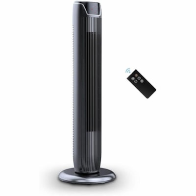Ecohouzng - Ventilateur sur pied CT50030GTFA - diamètre du ventilateur 42 po (1066,80 mm) - 3 Vitesse - Hauteur réglable, Oscillant, Affichage LED - hauteur de 40,80 po (1036,32 mm) x largeur de 7,70 po (195,58 mm) x profondeur de 7,20 po (182,88 mm) - Métal - Noir  fan 