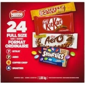 Chocolat Nestle - 24 emballage GRANDES BARRES DE CHOCOLAT 