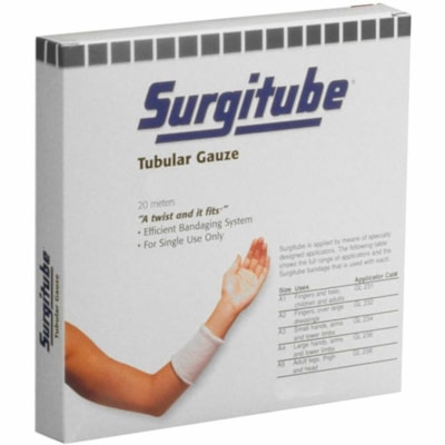 Derma Sciences Surgitube Tubular Gauze Bandage - Assorted Sizes - 0.60" (15.24 mm) Width x 65.70 ft (20025.36 mm) Length - Cotton - 1 Unit  